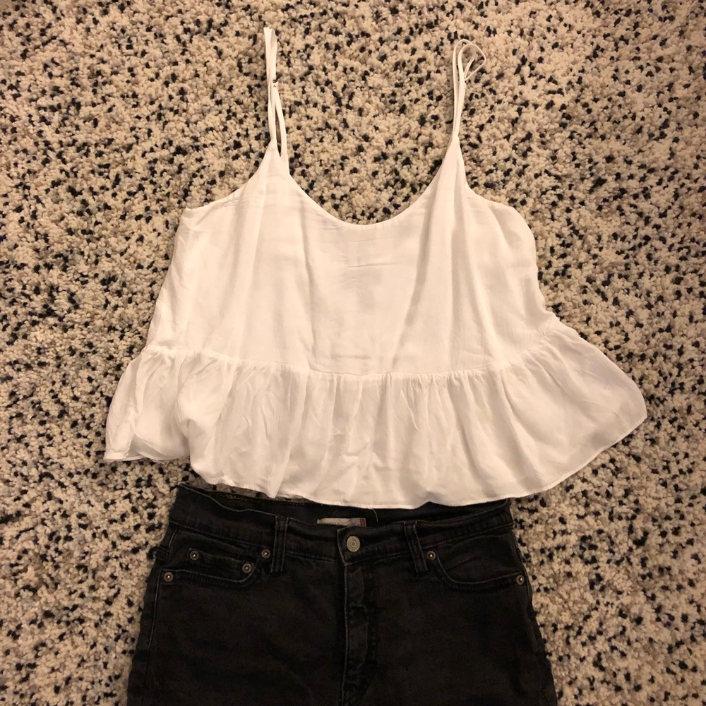 Top Shop cropped flowy top